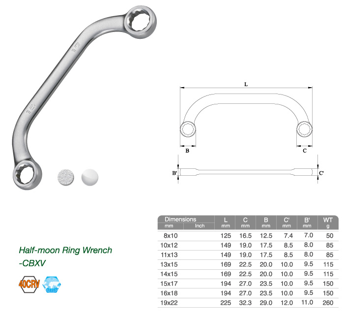 Half-moon Ring Wrench-CBXV